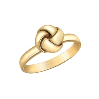 9K Yellow Gold 4 Way Knot Ring