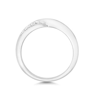 Platinum 0.14ct Diamond Crossover Twist Eternity Ring