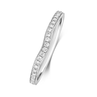 Platinum 0.22ct Diamond Wishbone Eternity Ring