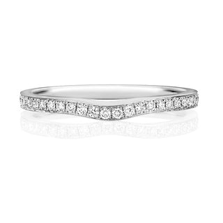 Platinum Curved Diamond Set Eternity Ring