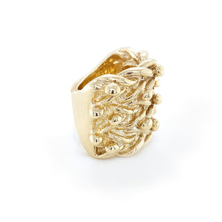 9K Yellow Gold 5 Row Keeper Ring