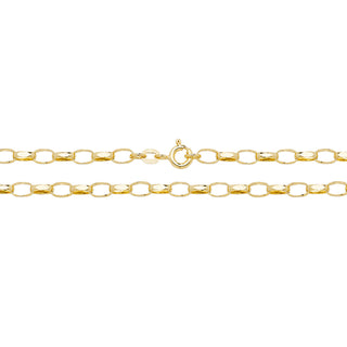 9K Yellow Gold Faceted Belcher Chain 28"