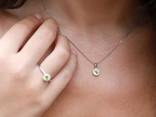 peridot necklace and ring