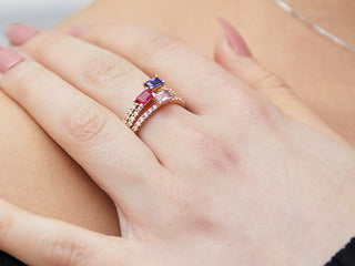 stacked ruby ring