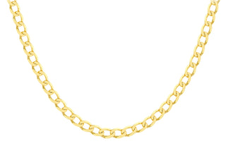9ct Yellow Gold DC Flat Curb Chain 22"