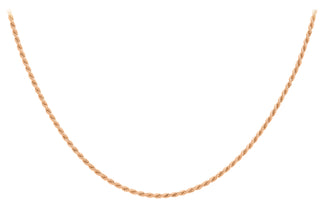 9K Rose Gold 1.5mm Rope Chain 20"